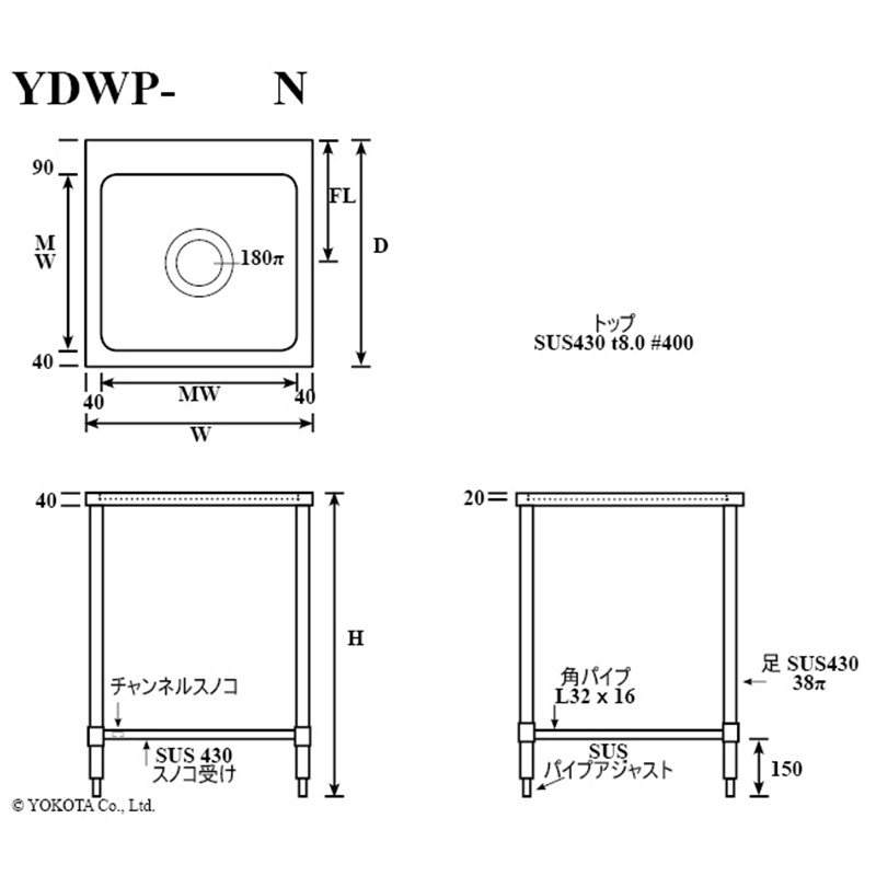 Dust Table with Pipe Legs - Image 2